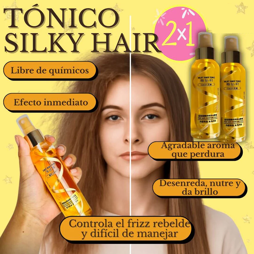 TÓNICO SILKY HAIR ANTIFRIZ PAGA 1 LLEVA 2💫