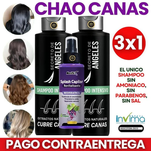 SHAMPOO CUBRECANAS + SPLAS CAPILAR RESVE