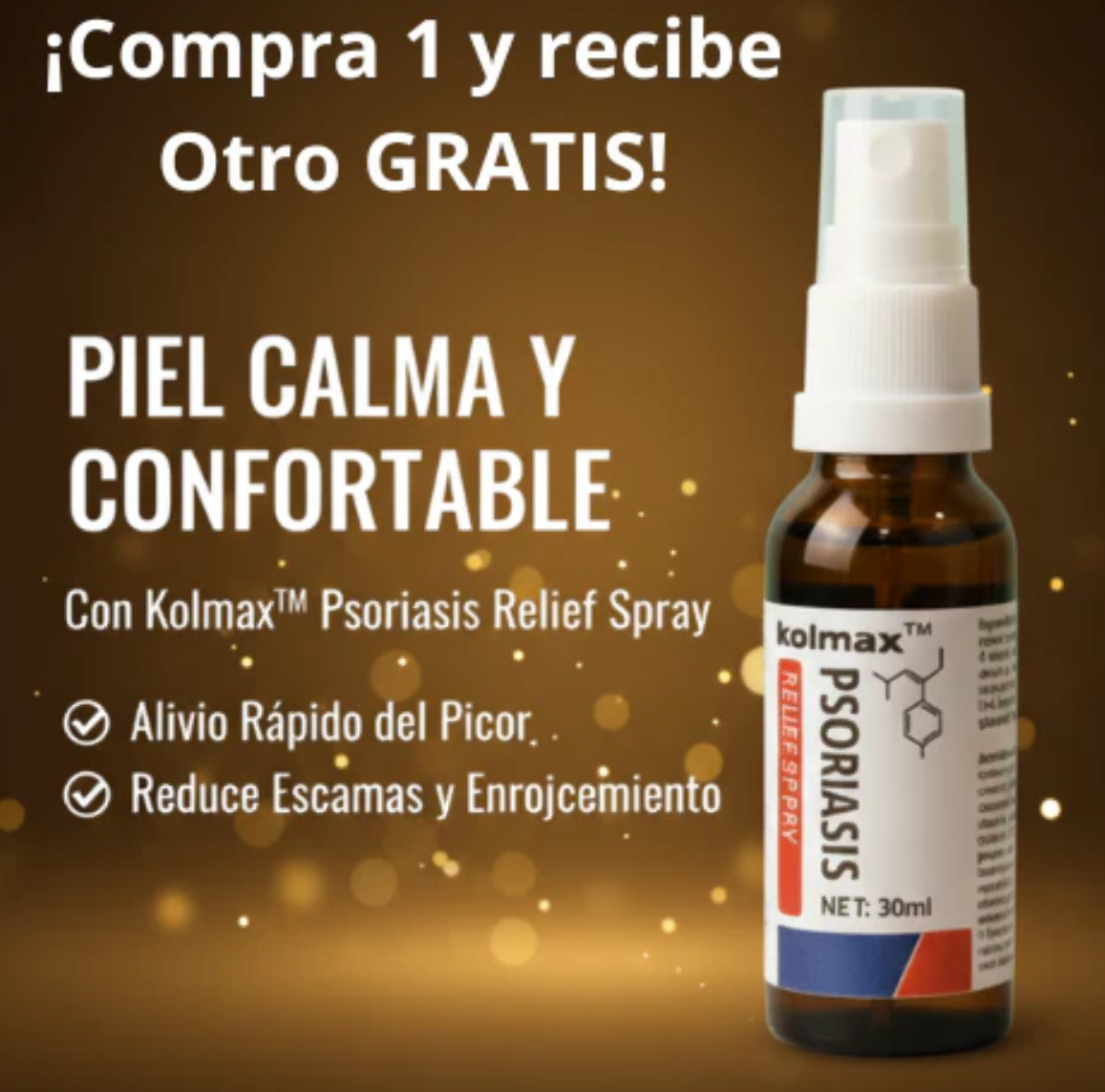 ✨ SPRAY ALIVIO-PSORIASIS KOLMAX™| SUPER PROMOCIÓN 2x1✨